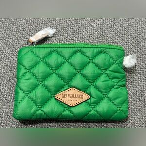 MZ Wallace Quilted Nylon Zip Pouch - Grass